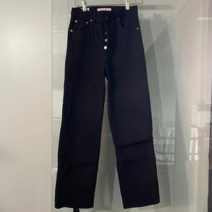 Levi Ribcage Black Denim